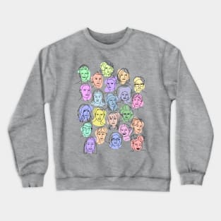 Colorful Women Faces Crewneck Sweatshirt